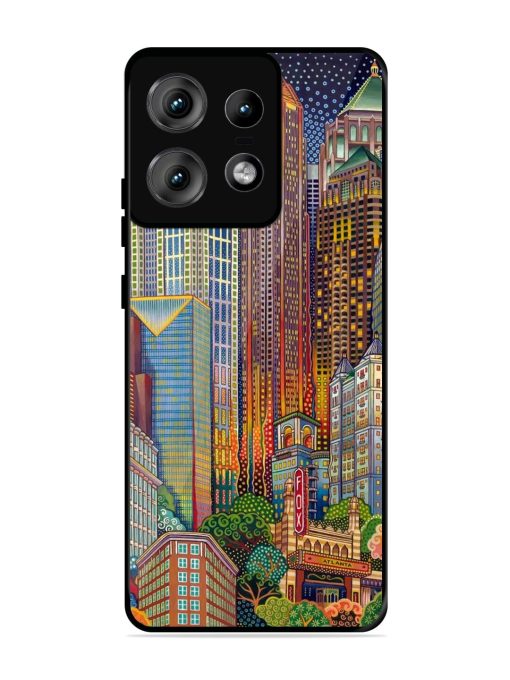 Neon Nightscape Glossy Soft Edge Case for Motorola Moto Edge 50 Pro (5G) Chachhi