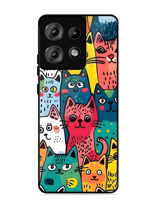 Feline Frenzy Glossy Soft Edge Case for Motorola Moto Edge 50 Pro (5G) Chachhi