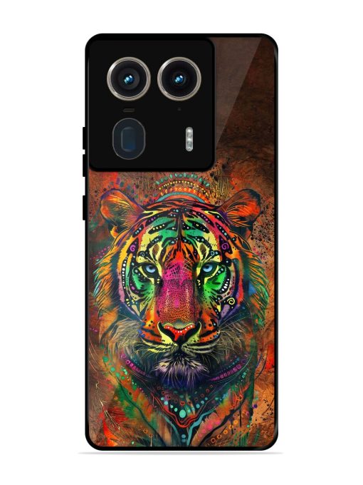 Cosmic Tiger Glossy Soft Edge Case for Motorola Moto Edge 50 Ultra (5G) Chachhi