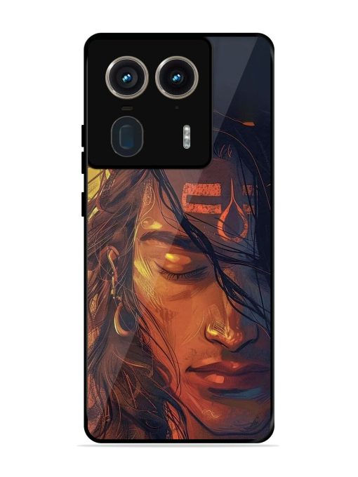 Tranquil Shiva Glossy Soft Edge Case for Motorola Moto Edge 50 Ultra (5G) Chachhi