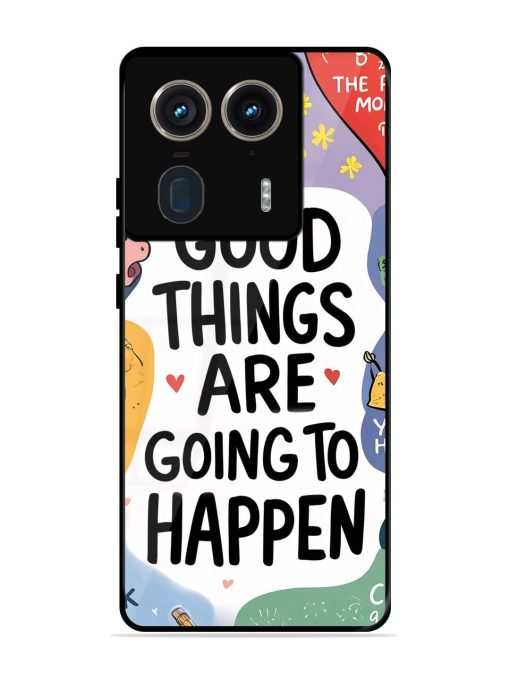 Uplifting Scribbles Glossy Soft Edge Case for Motorola Moto Edge 50 Ultra (5G) Chachhi