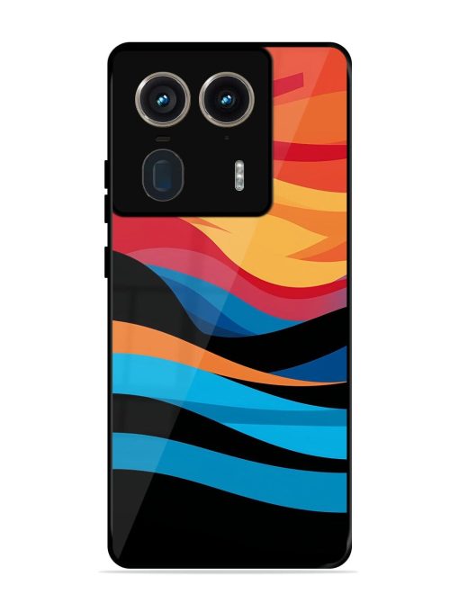 Blazing Currents Glossy Soft Edge Case for Motorola Moto Edge 50 Ultra (5G) Chachhi