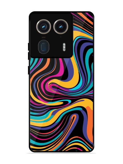 Psychedelic Swirl Glossy Soft Edge Case for Motorola Moto Edge 50 Ultra (5G) Chachhi