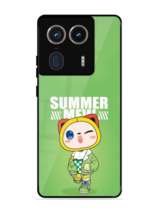 Purrfect Summer Glossy Soft Edge Case for Motorola Moto Edge 50 Ultra (5G) Chachhi