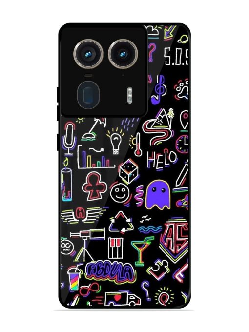 Neon Doodle Glossy Soft Edge Case for Motorola Moto Edge 50 Ultra (5G) Chachhi