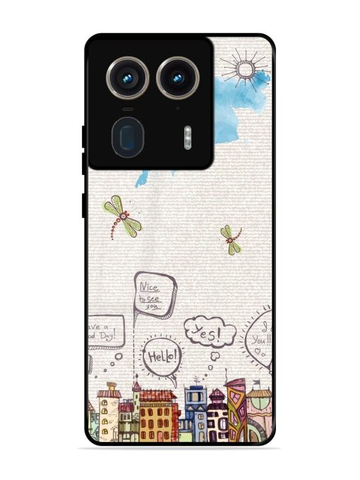 Doodle City Glossy Soft Edge Case for Motorola Moto Edge 50 Ultra (5G) Chachhi