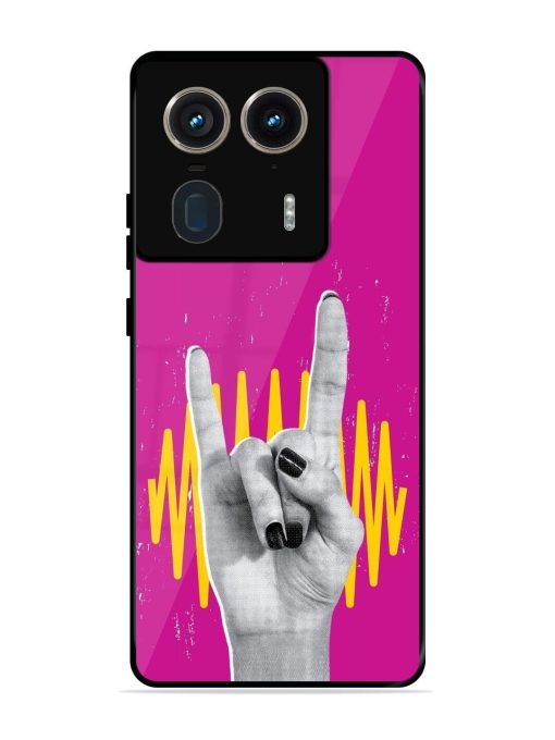 Rock Hand Glossy Soft Edge Case for Motorola Moto Edge 50 Ultra (5G) Chachhi