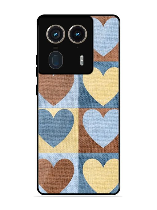 Hearts On Canvas Glossy Soft Edge Case for Motorola Moto Edge 50 Ultra (5G) Chachhi