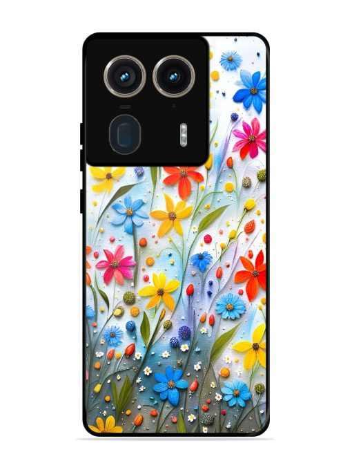 Vibrant Floral Glossy Soft Edge Case for Motorola Moto Edge 50 Ultra (5G) Chachhi