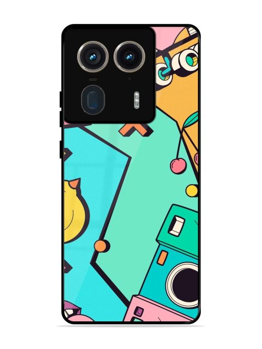 Retro Remix Glossy Soft Edge Case for Motorola Moto Edge 50 Ultra (5G) Chachhi