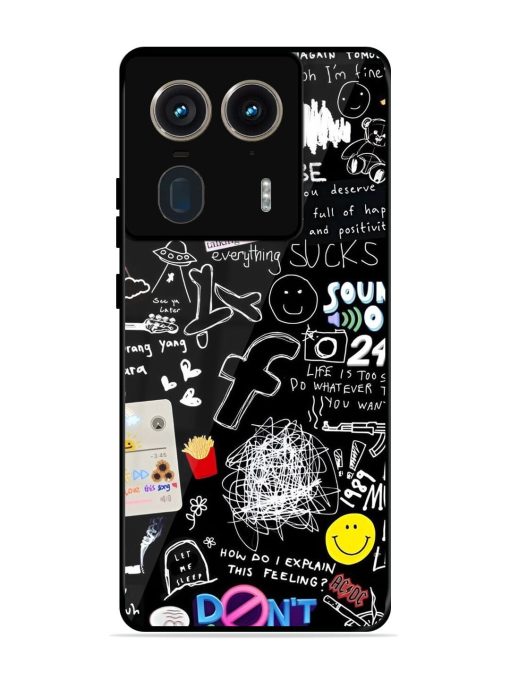 Doodle Diary Glossy Soft Edge Case for Motorola Moto Edge 50 Ultra (5G) Chachhi