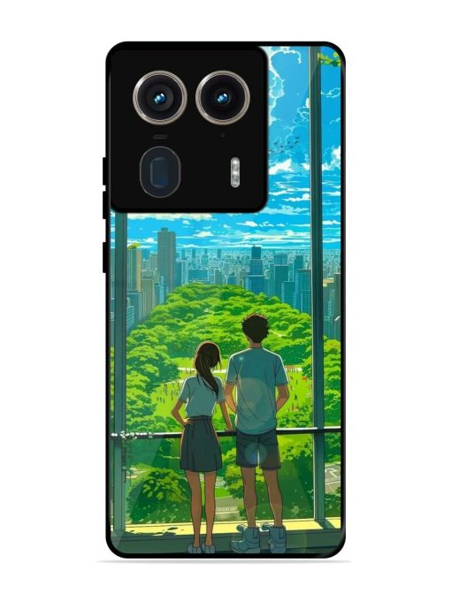 Cyberpunk Dreamscape Glossy Soft Edge Case for Motorola Moto Edge 50 Ultra (5G) Chachhi