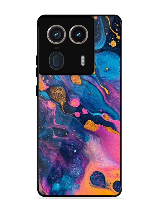 Cosmic Swirl Glossy Soft Edge Case for Motorola Moto Edge 50 Ultra (5G) Chachhi