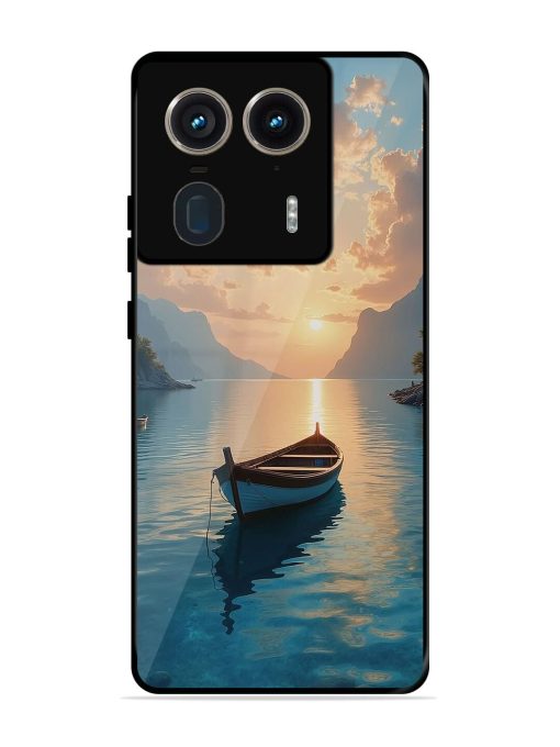 Serene Sunset Glossy Soft Edge Case for Motorola Moto Edge 50 Ultra (5G) Chachhi