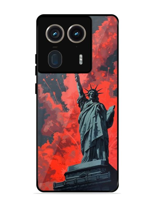 Lady Liberty'S Firework Finale Glossy Soft Edge Case for Motorola Moto Edge 50 Ultra (5G) Chachhi