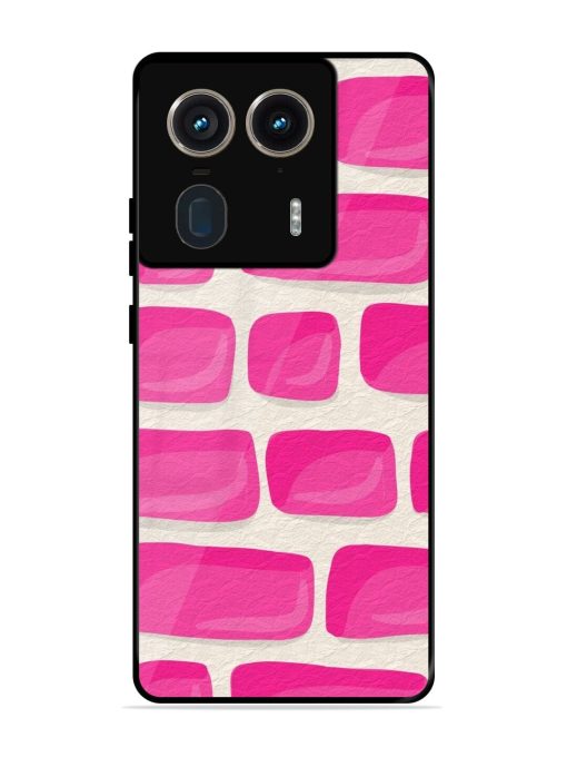 Pink Brick Wall Glossy Soft Edge Case for Motorola Moto Edge 50 Ultra (5G) Chachhi