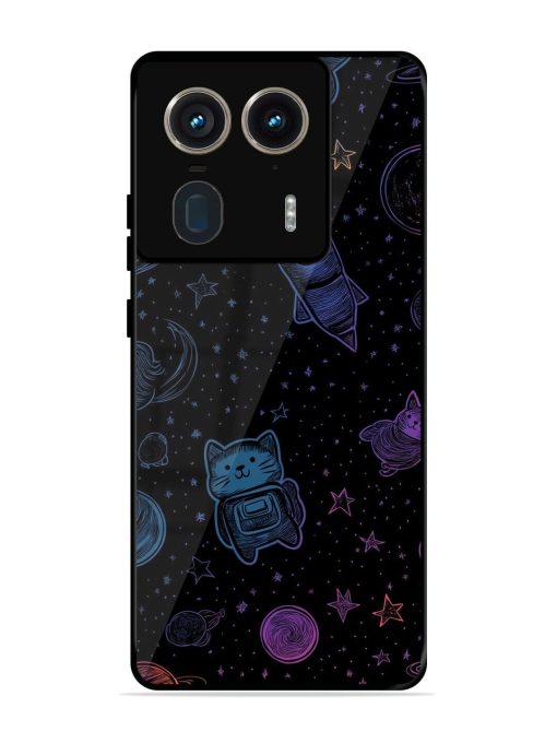 Cosmic Cat Chaos Glossy Soft Edge Case for Motorola Moto Edge 50 Ultra (5G) Chachhi