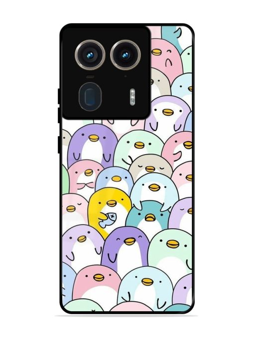 Penguin Party Glossy Soft Edge Case for Motorola Moto Edge 50 Ultra (5G) Chachhi