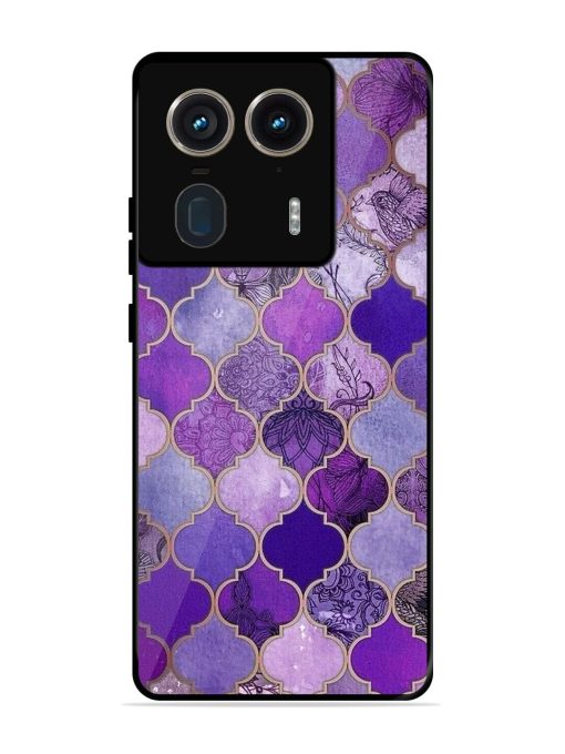 Purple Mosaic Magic Glossy Soft Edge Case for Motorola Moto Edge 50 Ultra (5G) Chachhi