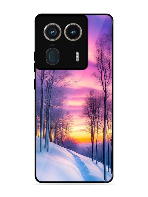 Winter'S Purple Haze Glossy Soft Edge Case for Motorola Moto Edge 50 Ultra (5G) Chachhi