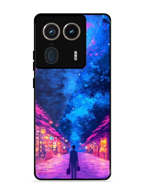 Neon Nightscape Glossy Soft Edge Case for Motorola Moto Edge 50 Ultra (5G) Chachhi