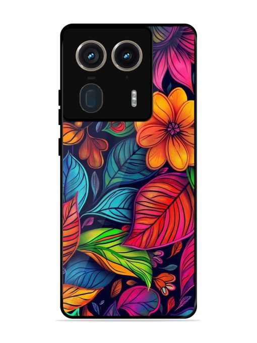 Rainbow Of Blooms Glossy Soft Edge Case for Motorola Moto Edge 50 Ultra (5G)