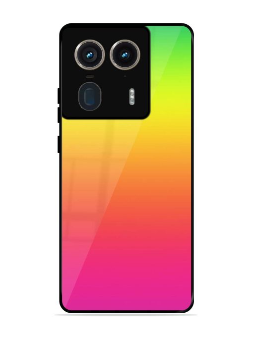 Rainbow Gradient Glossy Soft Edge Case for Motorola Moto Edge 50 Ultra (5G) Chachhi