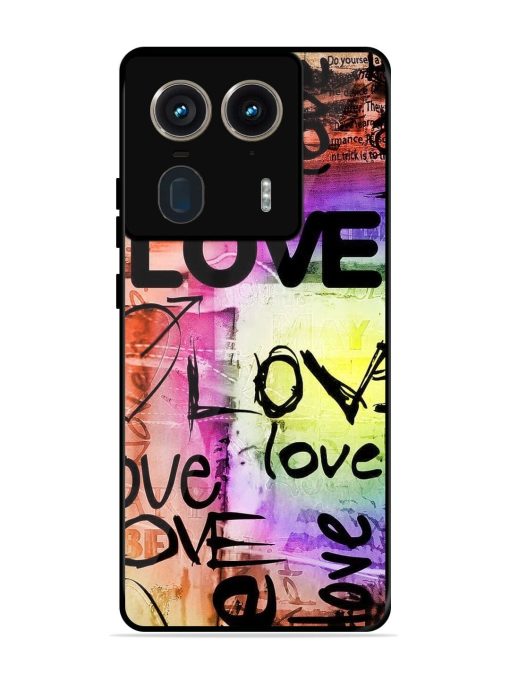 Love Graffiti Glossy Soft Edge Case for Motorola Moto Edge 50 Ultra (5G) Chachhi