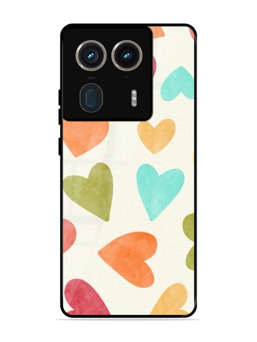 Watercolor Hearts Glossy Soft Edge Case for Motorola Moto Edge 50 Ultra (5G) Chachhi