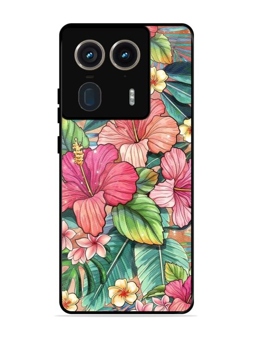 Tropical Tapestry Glossy Soft Edge Case for Motorola Moto Edge 50 Ultra (5G) Chachhi