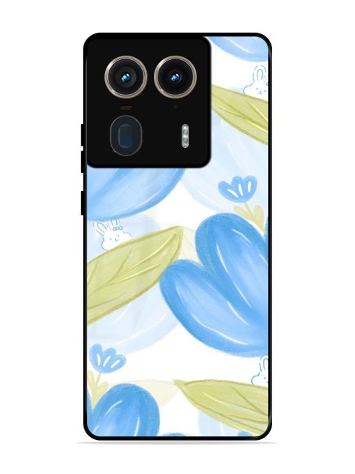 Bunny'S Blue Garden Glossy Soft Edge Case for Motorola Moto Edge 50 Ultra (5G) Chachhi