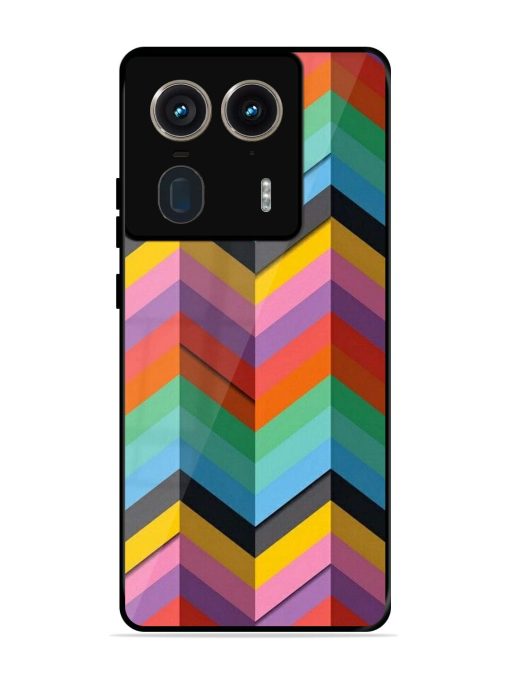 Colorful Zigzag Glossy Soft Edge Case for Motorola Moto Edge 50 Ultra (5G) Chachhi