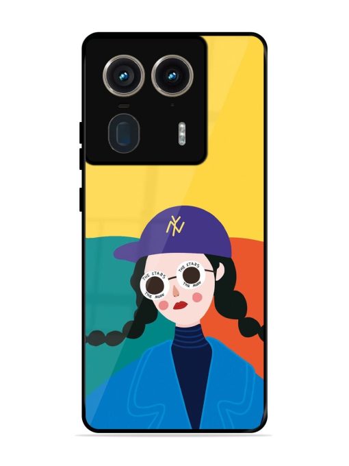 Starry-Eyed Girl Glossy Soft Edge Case for Motorola Moto Edge 50 Ultra (5G) Chachhi