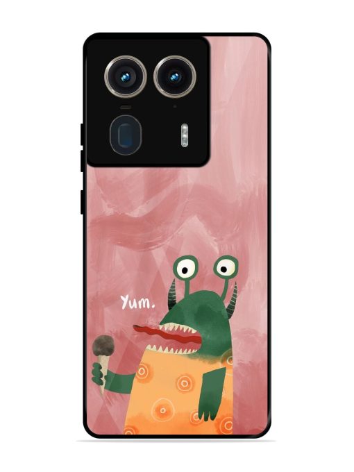 Hungry Monster Glossy Soft Edge Case for Motorola Moto Edge 50 Ultra (5G) Chachhi