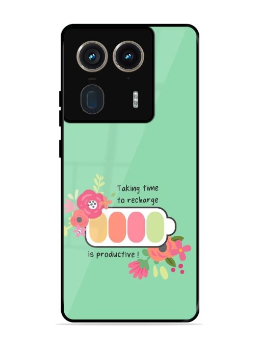 Recharge And Bloom Glossy Soft Edge Case for Motorola Moto Edge 50 Ultra (5G) Chachhi