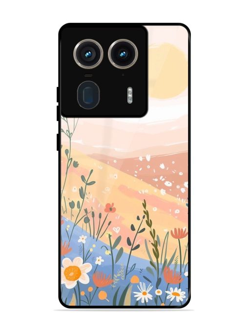 Golden Hour Blooms Glossy Soft Edge Case for Motorola Moto Edge 50 Ultra (5G) Chachhi