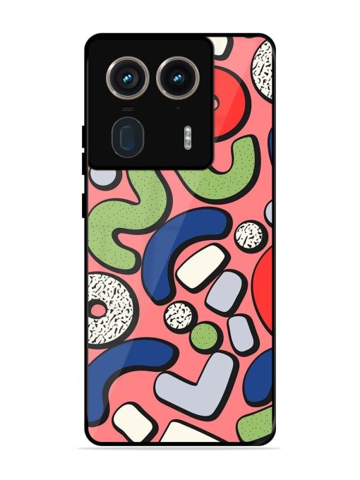 Groovy Geometric Shapes Glossy Soft Edge Case for Motorola Moto Edge 50 Ultra (5G) Chachhi