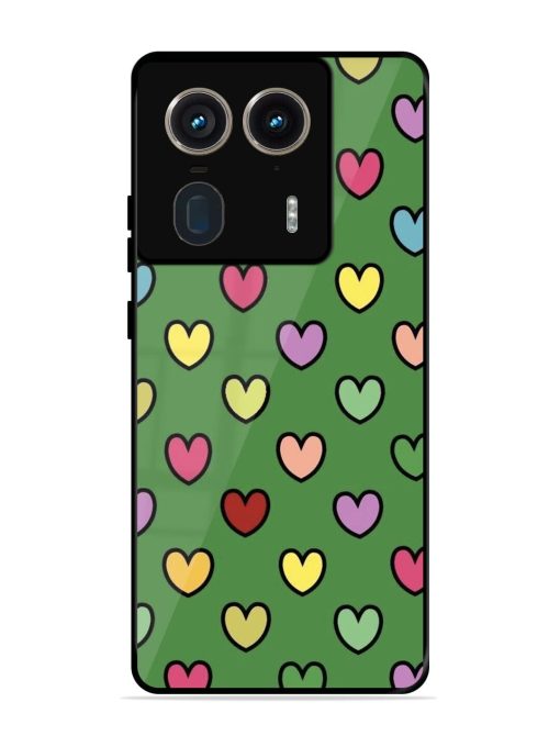 Rainbow Heart Parade Glossy Soft Edge Case for Motorola Moto Edge 50 Ultra (5G) Chachhi