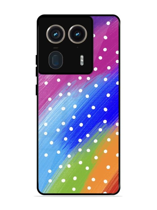 Rainbow Polka Dot Dream Glossy Soft Edge Case for Motorola Moto Edge 50 Ultra (5G) Chachhi