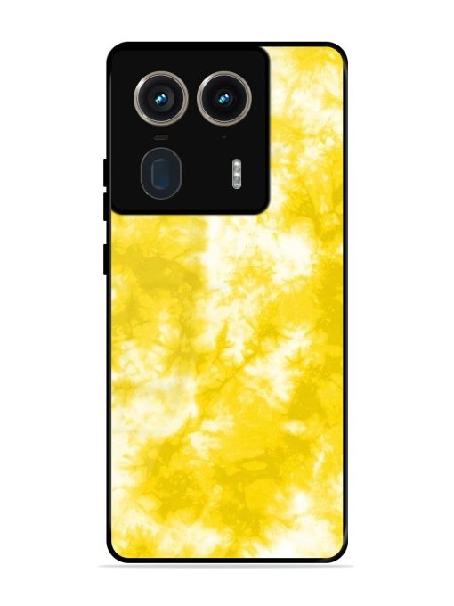 Golden Tie-Dye Twirl Glossy Soft Edge Case for Motorola Moto Edge 50 Ultra (5G) Chachhi