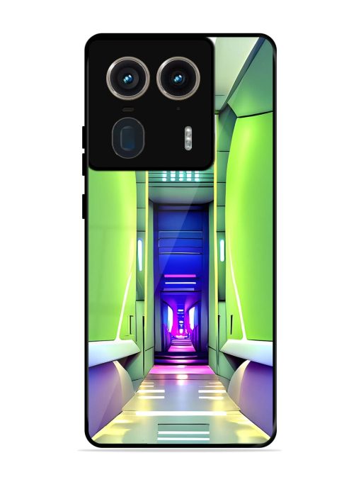 Neon Corridor Glossy Soft Edge Case for Motorola Moto Edge 50 Ultra (5G) Chachhi