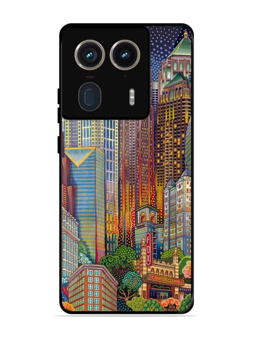 Neon Nightscape Glossy Soft Edge Case for Motorola Moto Edge 50 Ultra (5G) Chachhi