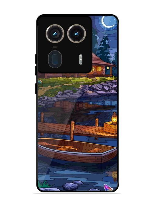 Moonlit Serenity Glossy Soft Edge Case for Motorola Moto Edge 50 Ultra (5G) Chachhi