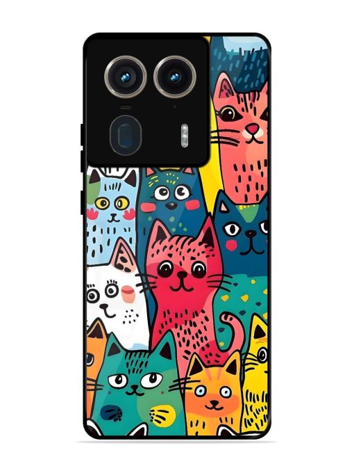 Feline Frenzy Glossy Soft Edge Case for Motorola Moto Edge 50 Ultra (5G) Chachhi