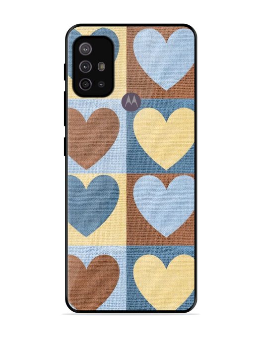 Hearts On Canvas Glossy Soft Edge Case for Motorola Moto G10 Power