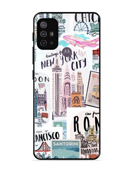 Travelogue Glossy Soft Edge Case for Motorola Moto G10 Power