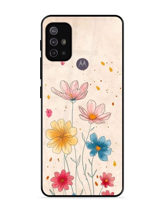 Delicate Bloom Glossy Soft Edge Case for Motorola Moto G10 Power Chachhi