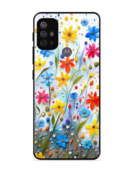 Vibrant Floral Glossy Soft Edge Case for Motorola Moto G10 Power Chachhi