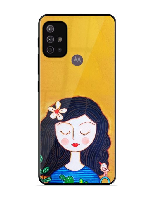 Girl Illustration Glossy Soft Edge Case for Motorola Moto G10 Power Chachhi