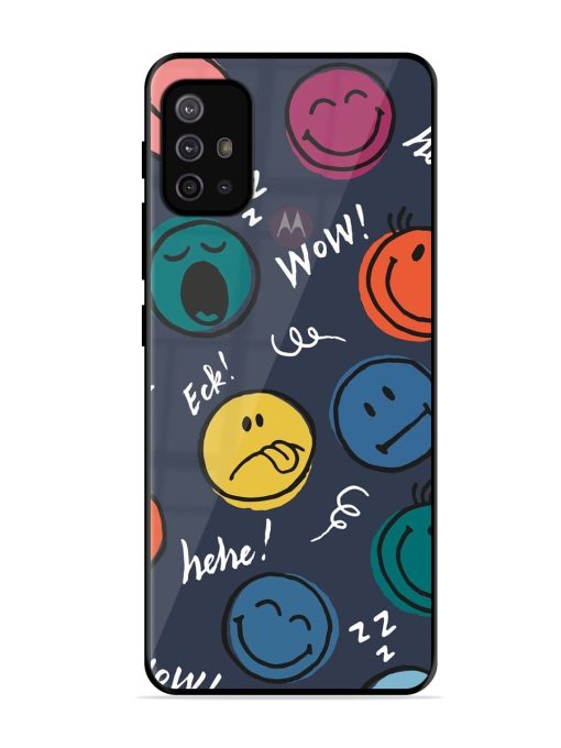 Emoticon Parade Glossy Soft Edge Case for Motorola Moto G10 Power Chachhi